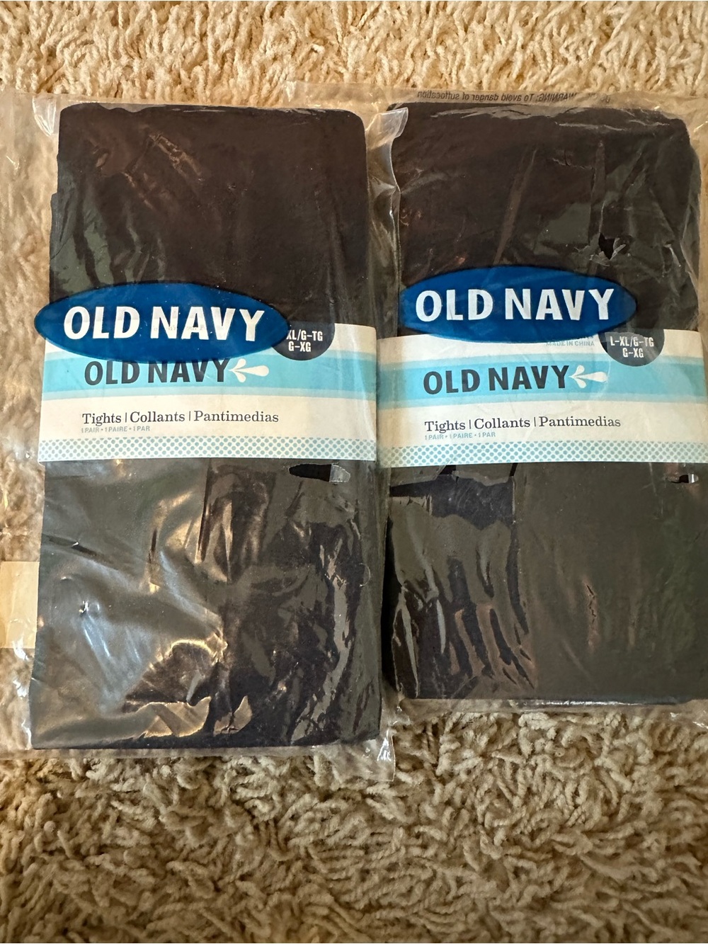 NWT OLD NAVY BLACK TIGHTS (2 pair)